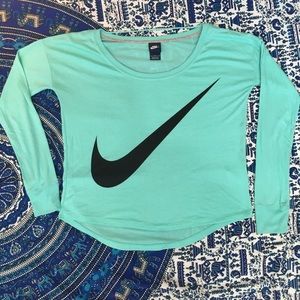 Turquoise Nike Long Sleeve Shirt